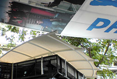 fixed canvas awning