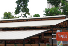 fixed fabric awning