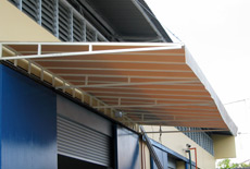fixed fabric awning